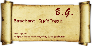 Baschant Gyöngyi névjegykártya